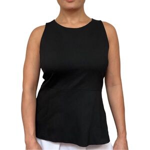 Kate Spade Sleeveless Bow Back Cutout Top, Black, size 4 Small